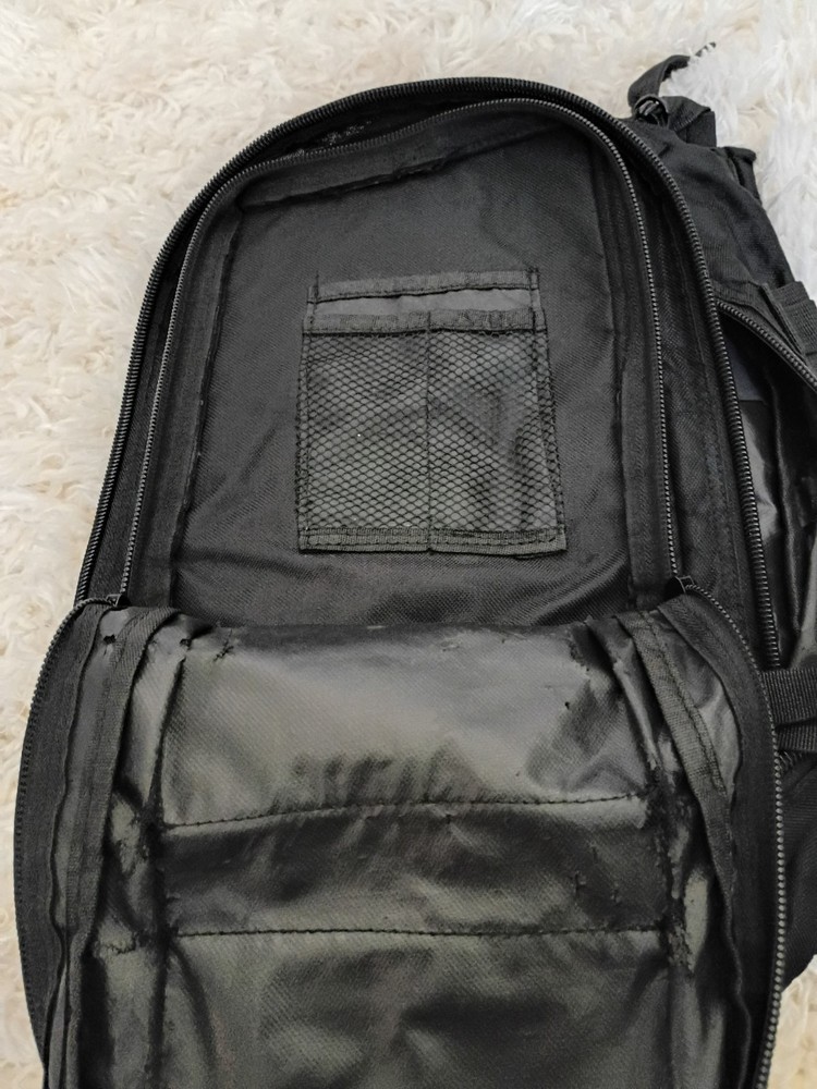 Black Canvas Tactical Backpack Medium Size