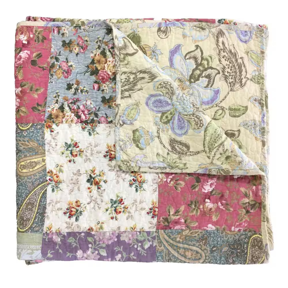 Blooming Prairie Multi Quilted Cotton Throw