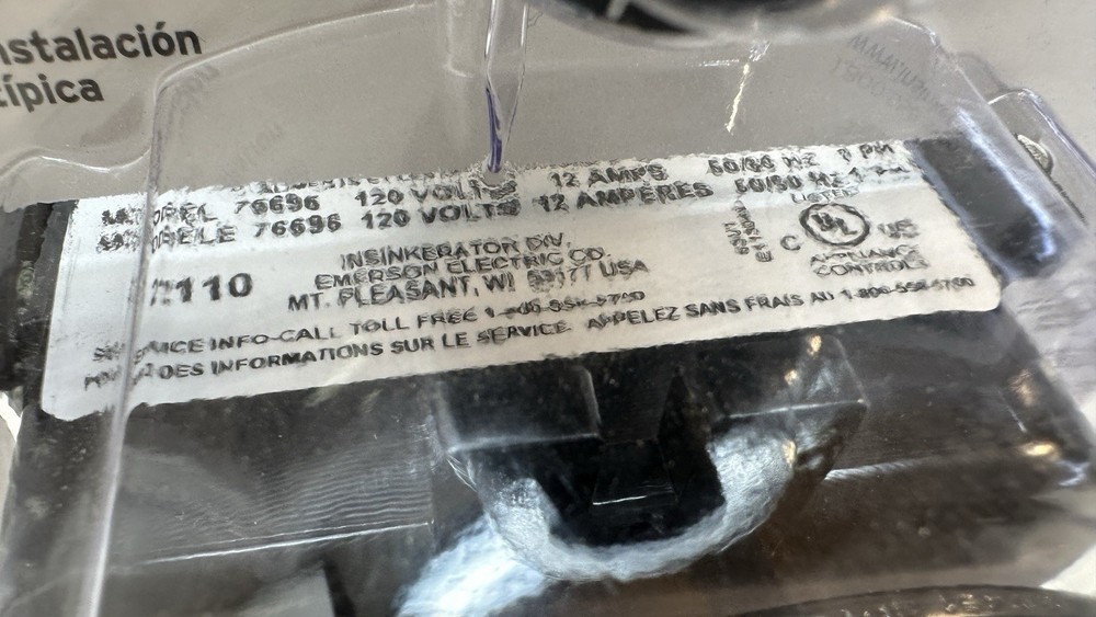 New InSinkErator STS00 Garbage Disposal Dual Outlet Sink-Top Switch Kit