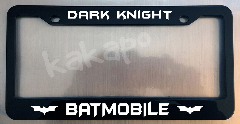 Dark Knight Batmobile Glossy Black License Plate Frame