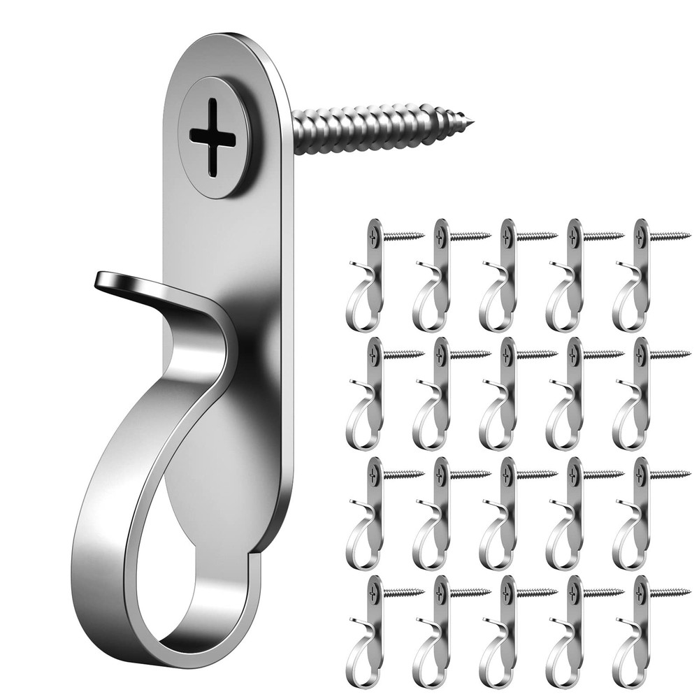 Outdoor String Light Hanger Hooks Stainless Steel 20 Pack