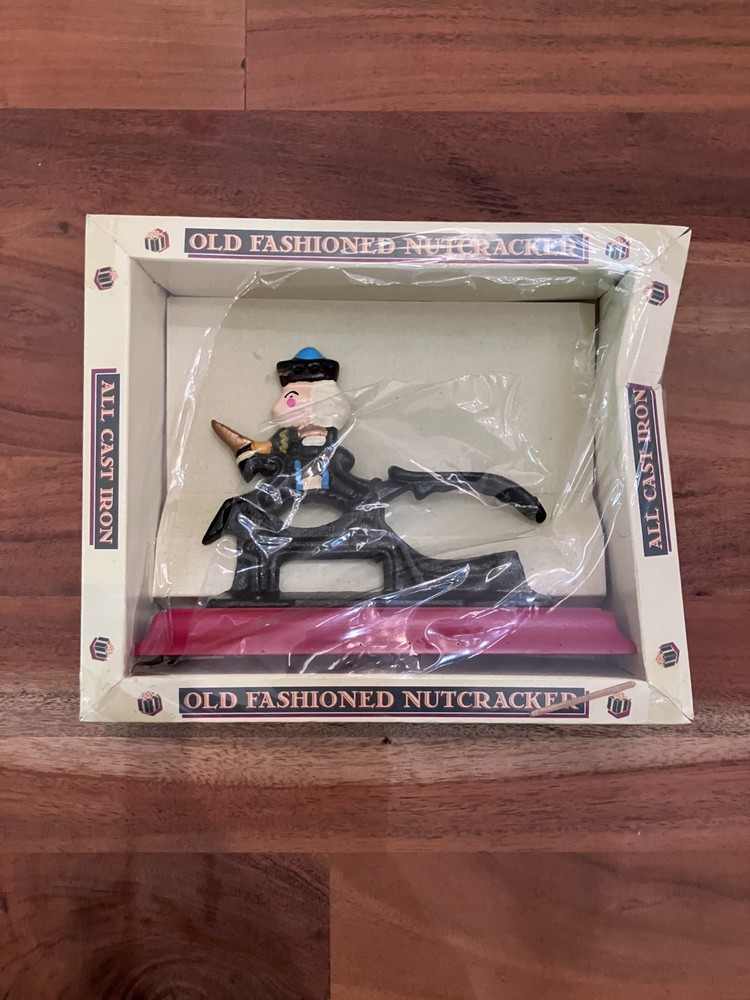 Old Fashioned Nutcracker All Cast Iron Red Base New In Box