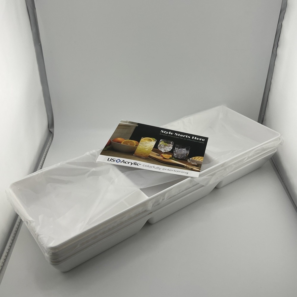 US Acrylic Serving/Snack Trays 4Pcs