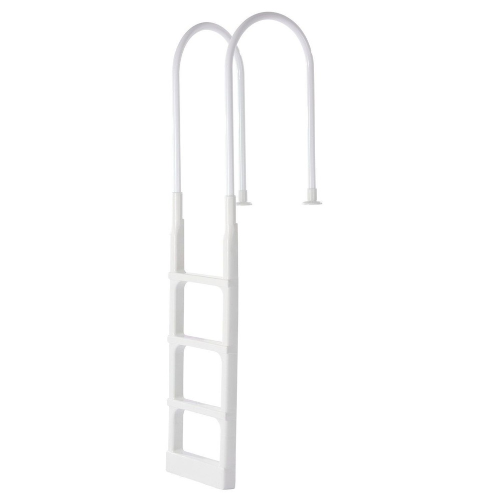4-Step Adjustable Pool Ladder 300lb Rating Double Handrails Thickened Base Step