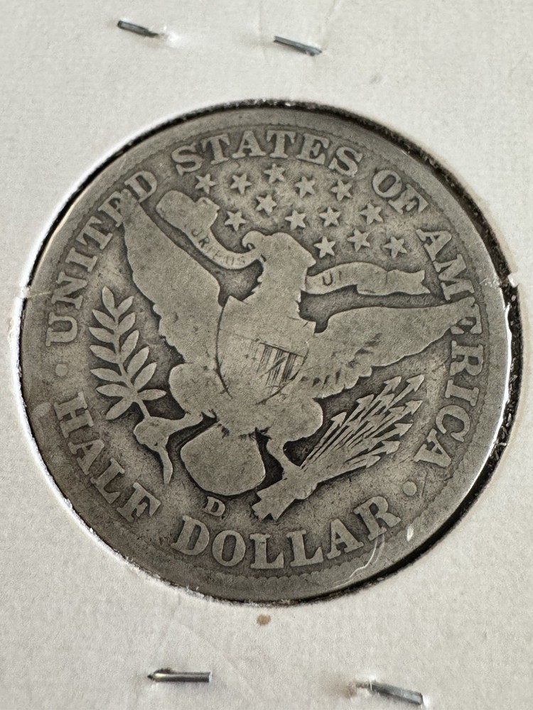 1907-D Barber Head Silver Half Dollar