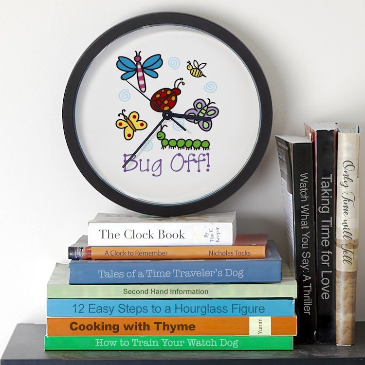 CafePress Bug Off! 10" Wall Clock (1294515866)