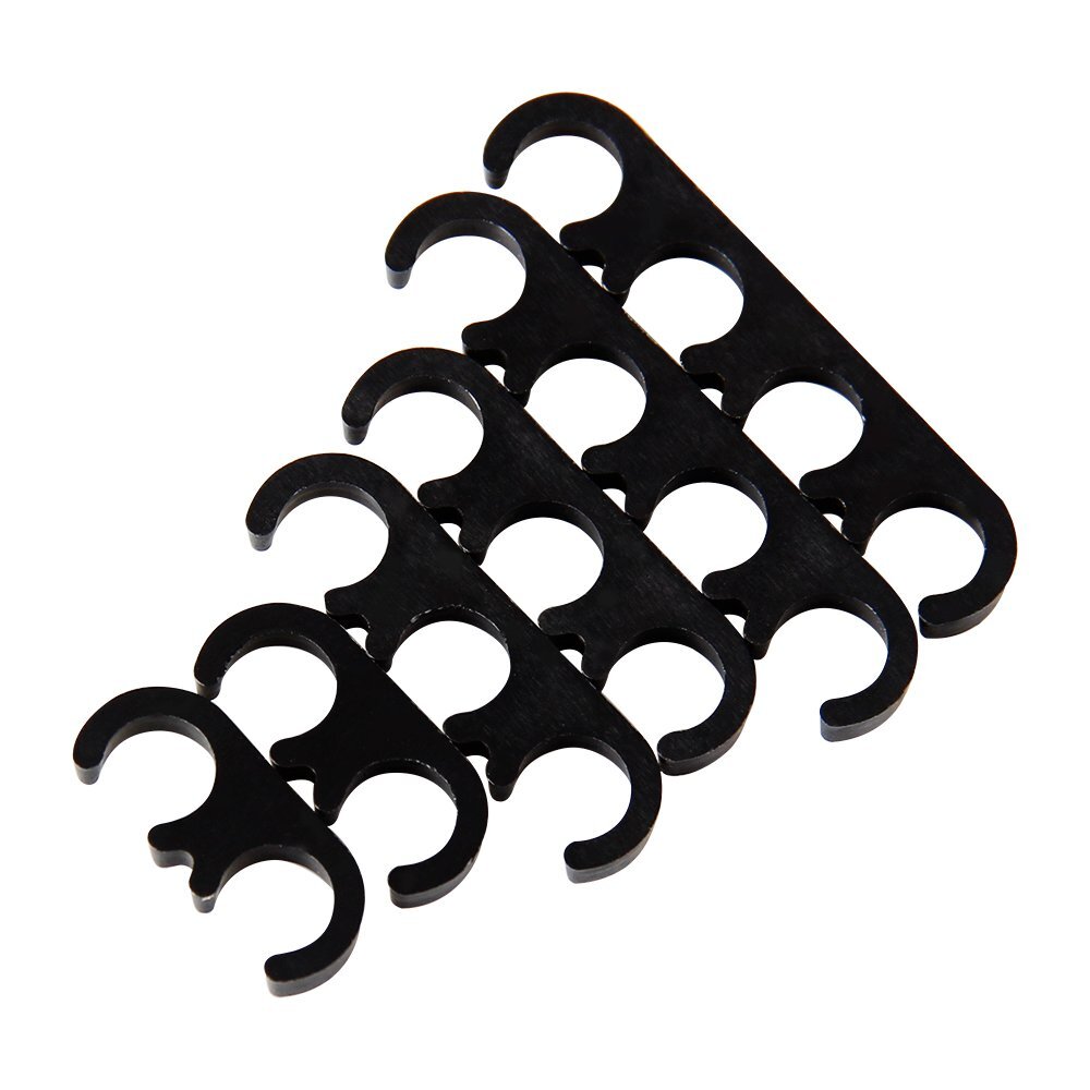 12PCS Universal Chrome Spark Plug Wire Wires Separators Holder 7-9mm Separator