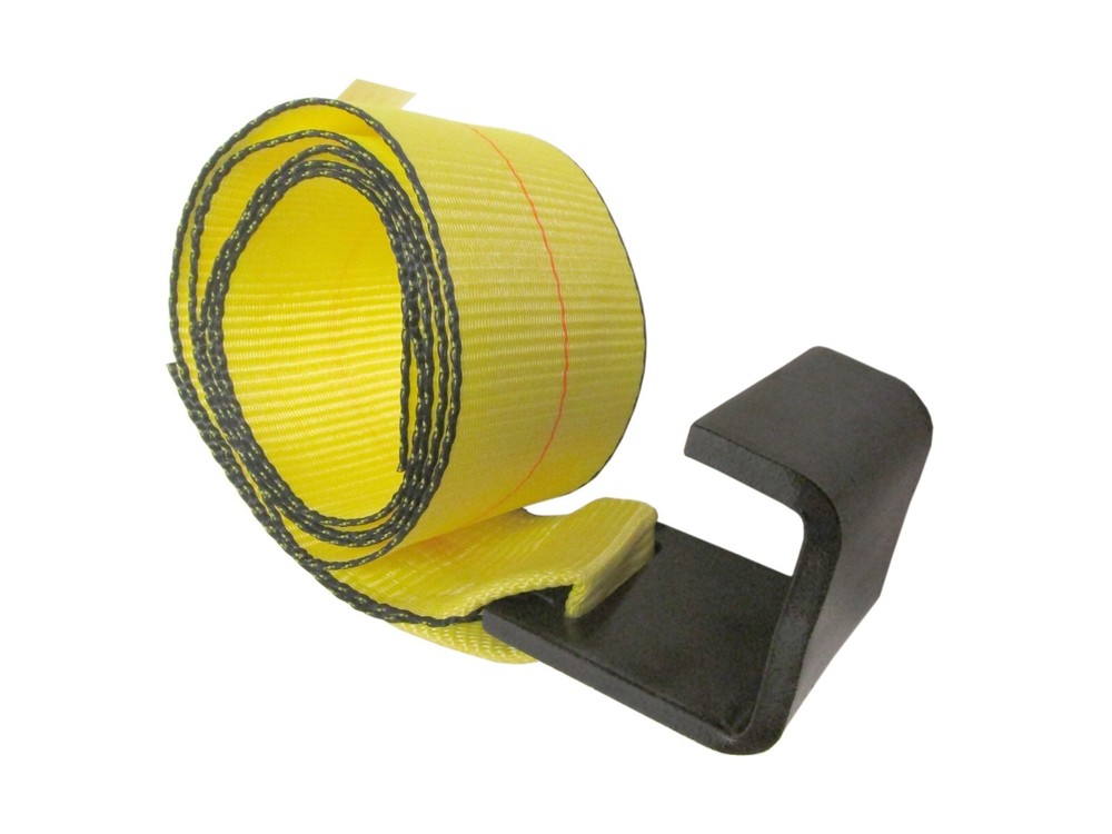 4" x 6' Roll Off Container Winch Strap with Flat Hook 5,400 lbs