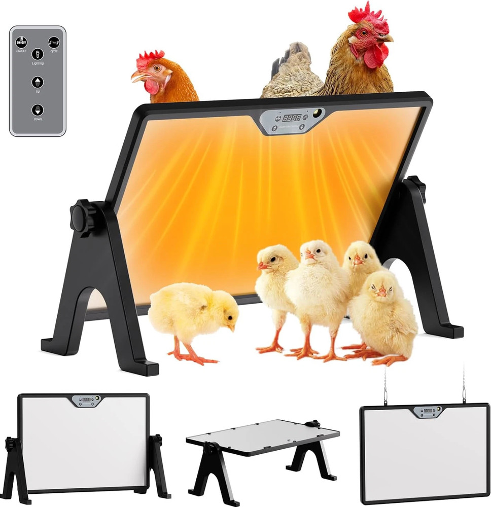 Brooder Plate for Chicks with Temp Control and Display Dual-Sided Chicken Coop