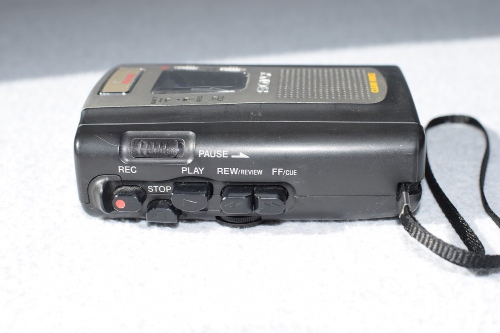 Sony Cassette-Corder TCM-459V Black Silver Tested Working W Strap