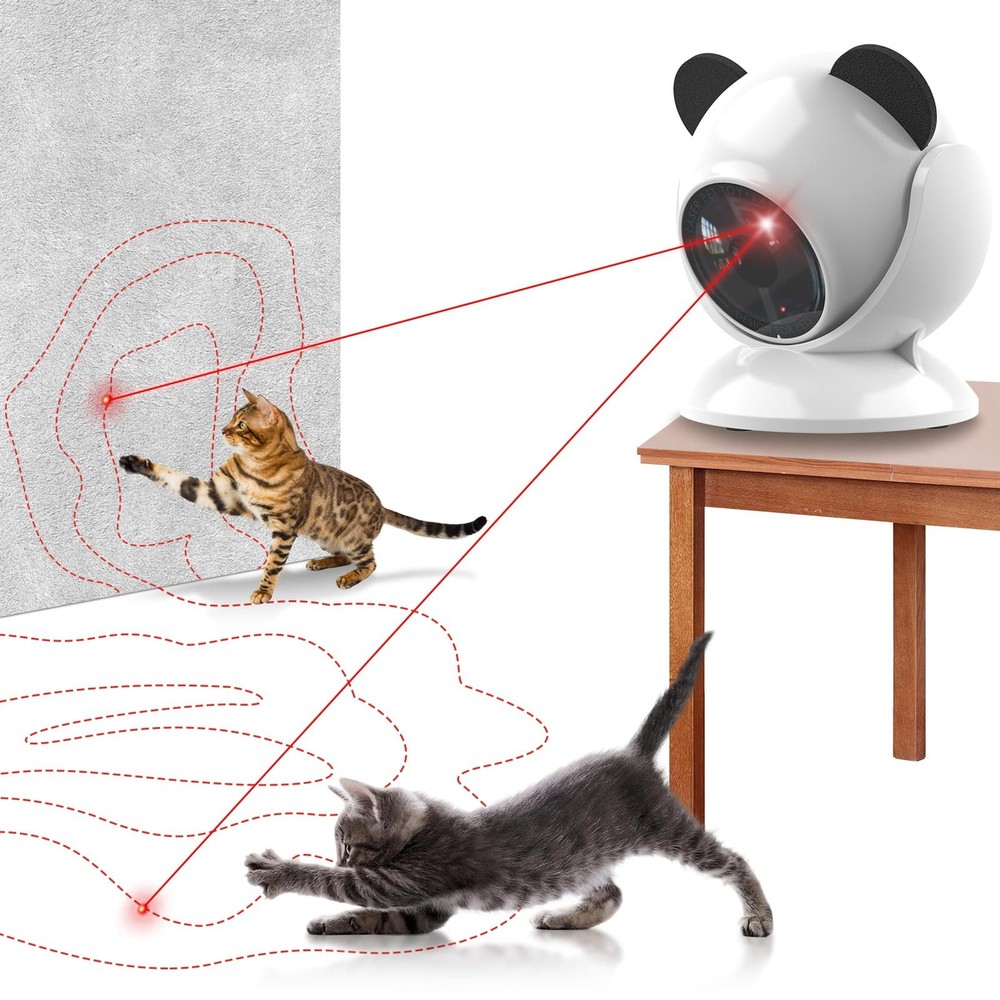 Automatic Cat Laser Toy Interactive Red Dot Game Indoor Kitten Dog Chase