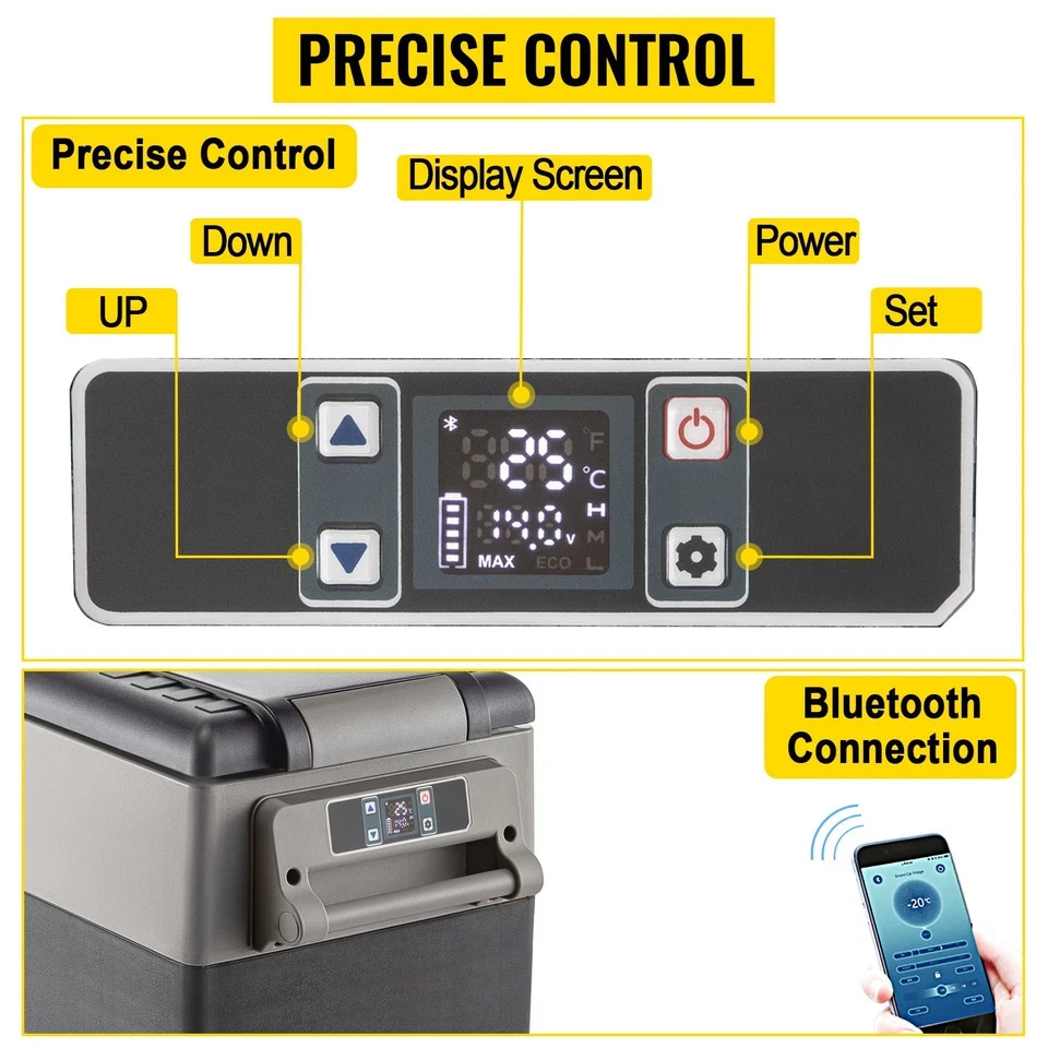 45L Car Refrigerator Mini Fridge Freezer Portable Compressor Cool