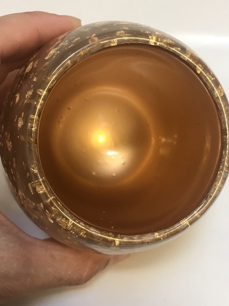 Lucite Gold-Bronze Color Metallic Effect Container 4''