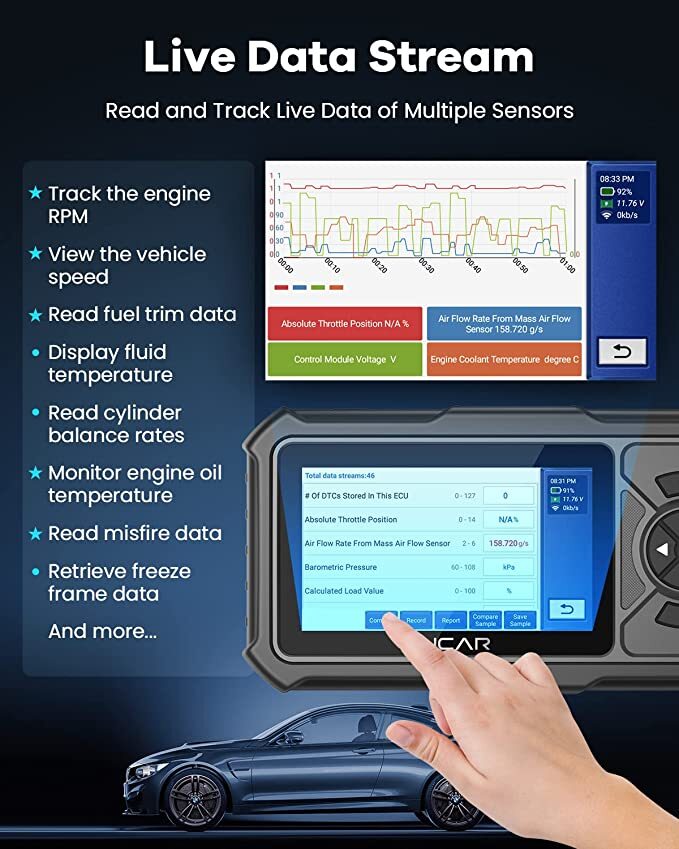 MUCAR CDE900 PRO OBD2 Scanner Diagnostic Tool All System OBDII Car Code Reader