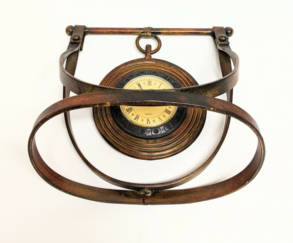 Metal, Brown Decorative Mantel Clock - Colonial Clock Co. - Tested & Working