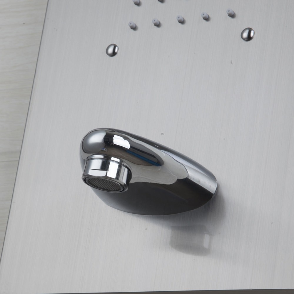 Bathroom Multi Function Shower Panel with Handshower Spary Wall Mount Tap Nickel
