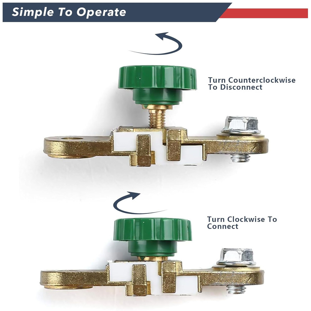 2Pcs Side Post Battery Disconnect Switch, Battery Master Switch Isolator for Pow