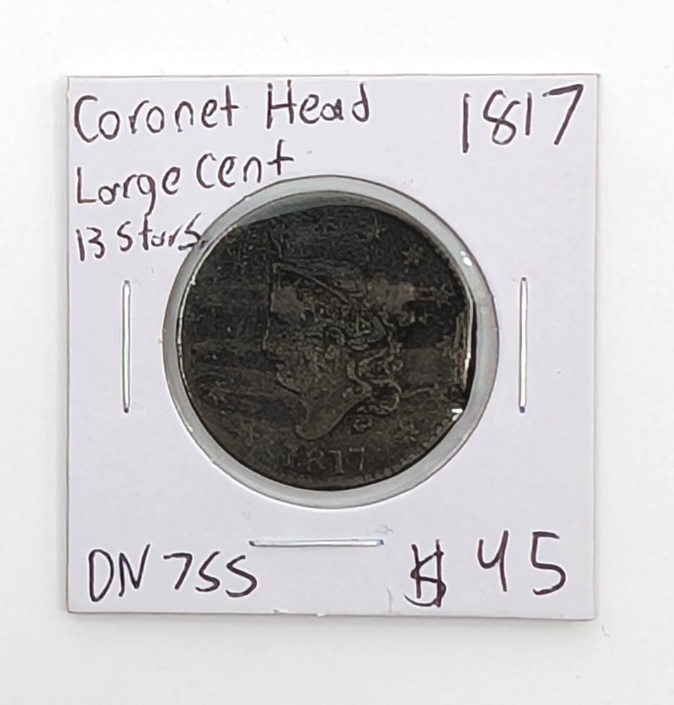 1817- US Coronet Head Large Cent-13 Stars