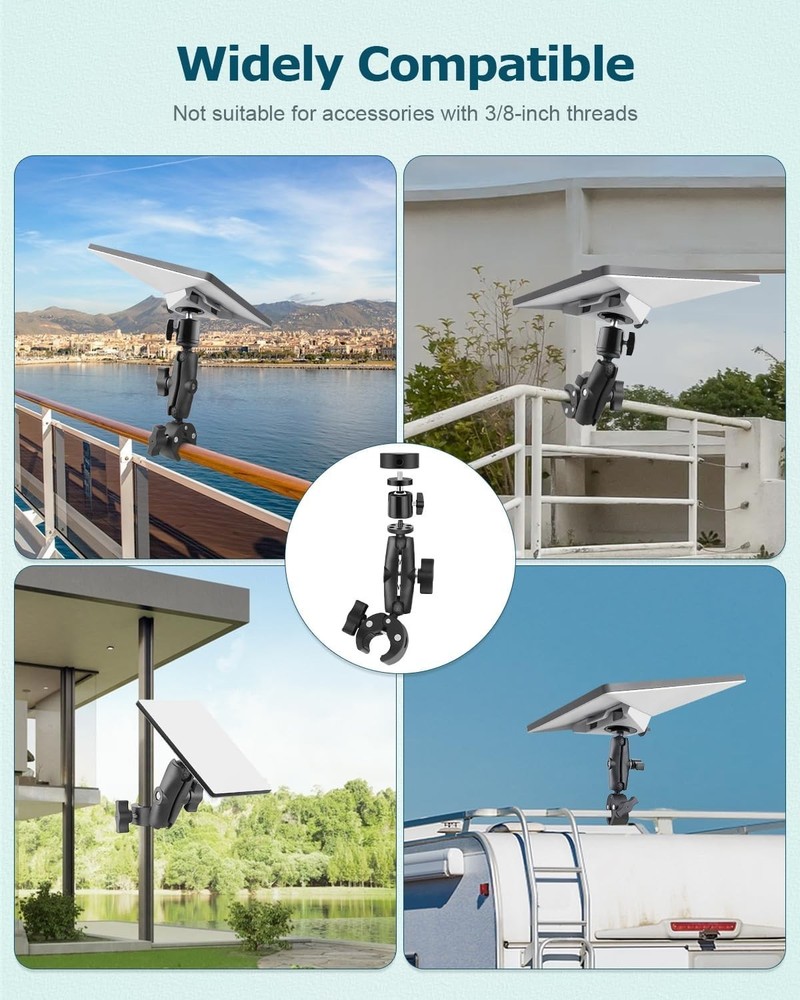 Starlink Mini Mount: Adjustable Clamp & Tripod Adapter for Ultimate Flexibility