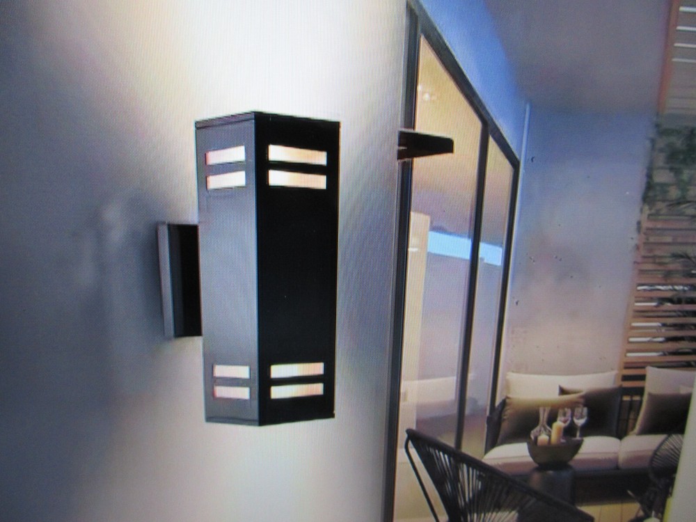 RRTYO 2-Light Matte Black Outdoor Wall Lamp Wall Lantern Exterior Sconce Light