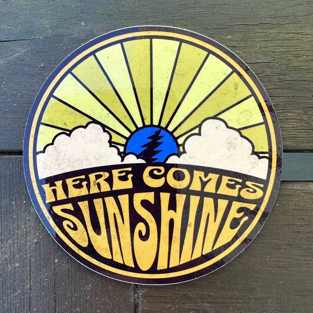 Here Comes Sunshine Vinyl Sticker - Grateful Dead