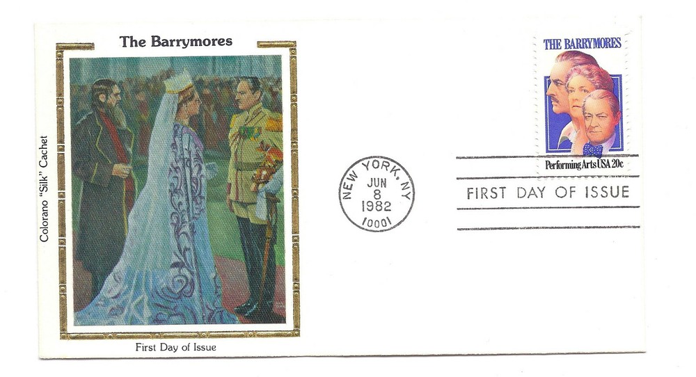 2012  The Barrymores Colorano "Silk" Cachet FDC