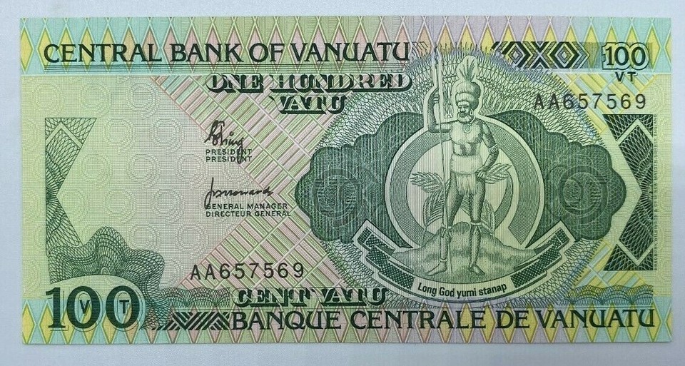 Central Bank Vanuatu One Hundred Vatu UNC