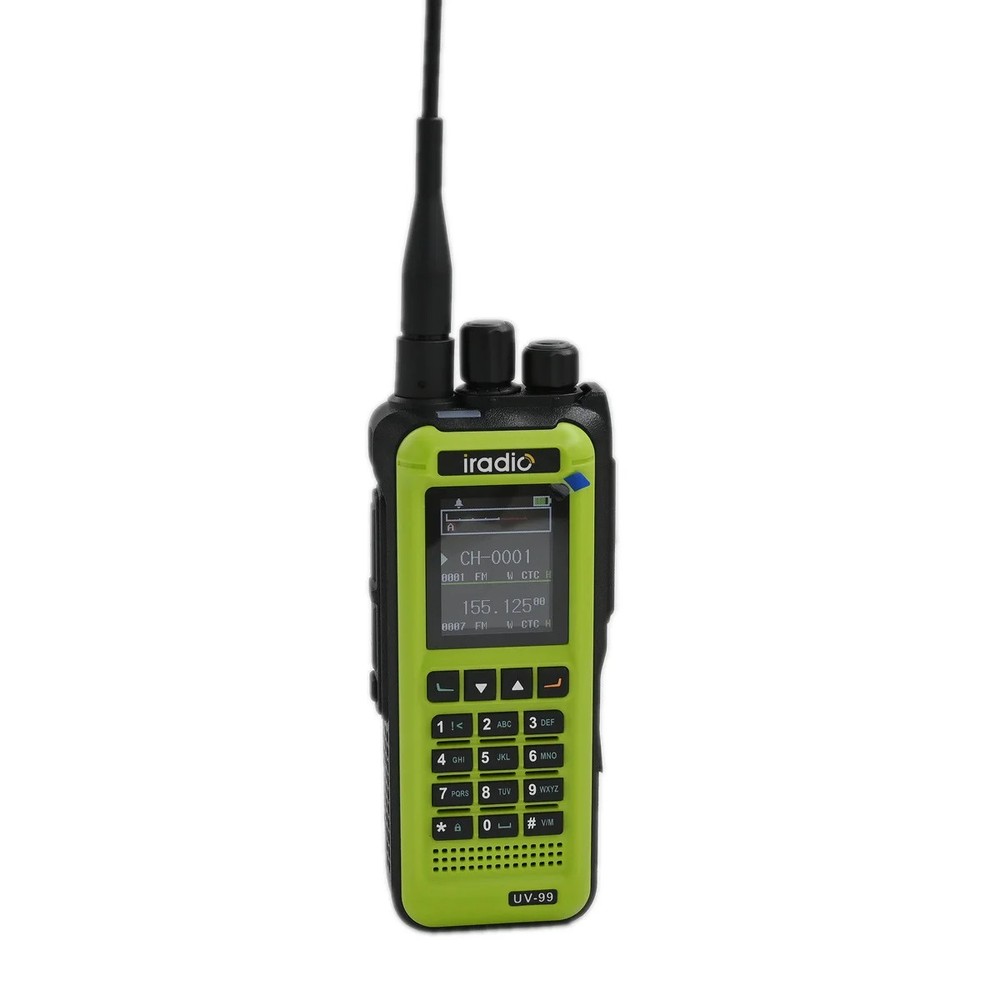 UV99 Protable Transceiver Green 20W Long Range Waterproof Type C AM FM Intercom