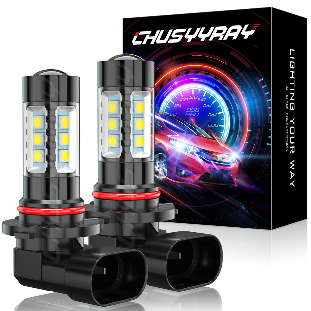 2X 4-Sides 9145 9140 H10 LED Headlight Fog Light Bulb 30W 6000K Super White Kit