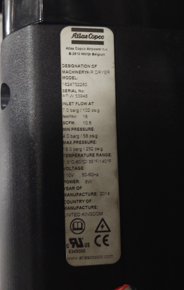 Atlas Copco Regenerative Desiccant Air Dryer System