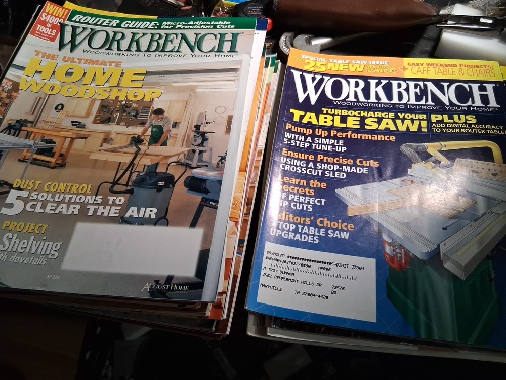 Workbench Magazine Bundle 25X Lot Various Issues Woodworking Hobbies