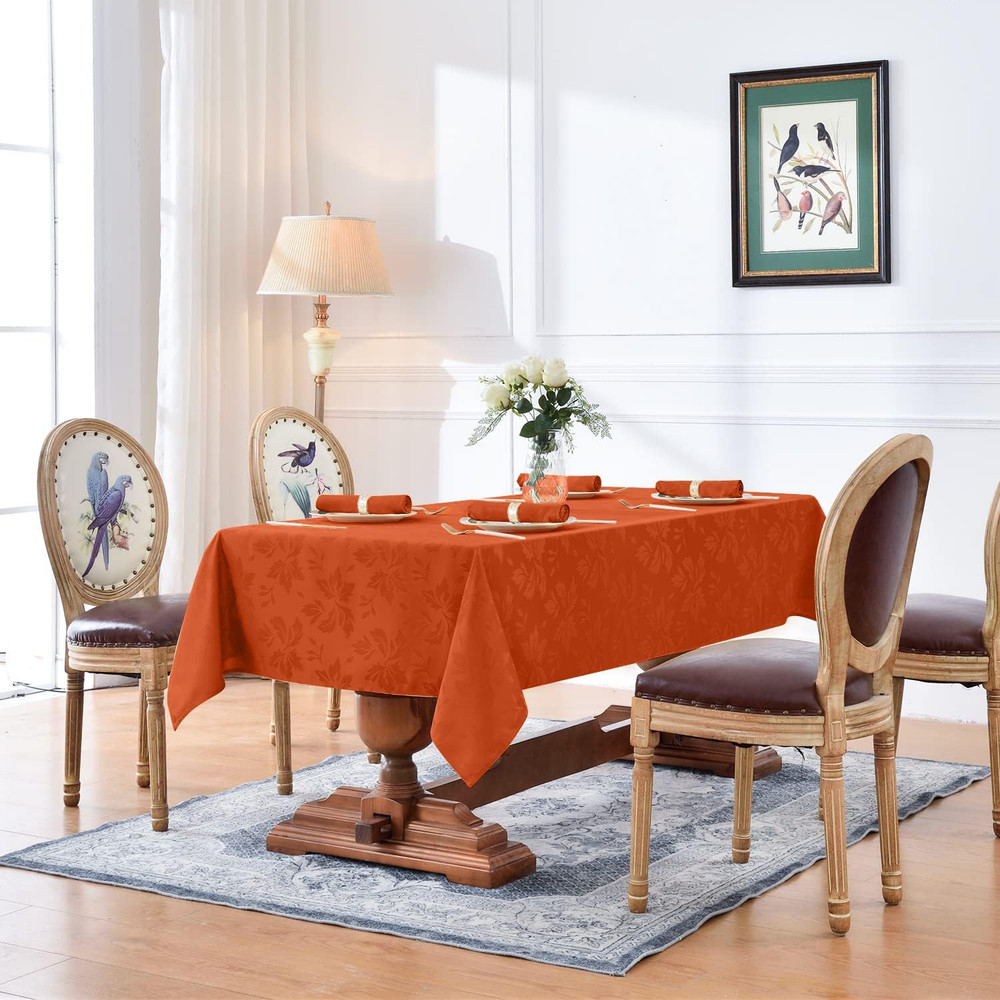 Romanstile Fall Jacquard 52 x 70 (Rectangular), Maple - Burnt Orange