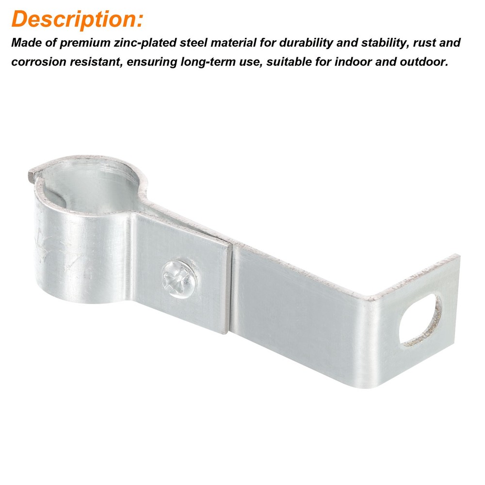 L Shaped Standoff Pipe Clamp Strap Right Angle Pipe Support 80mm Fit 3/4" Pipe