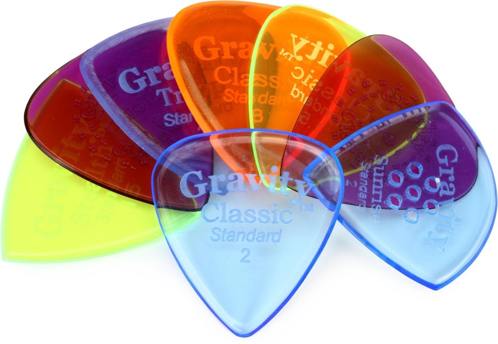 Gravity Picks Variety Pack (8 pc) - Thin/Medium (2-pack) Bundle