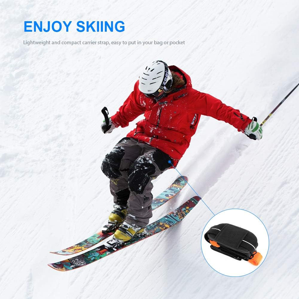 Ski Carrier Strap Set Snowboard Pole Boot Sling Adjustable Shoulder Kit
