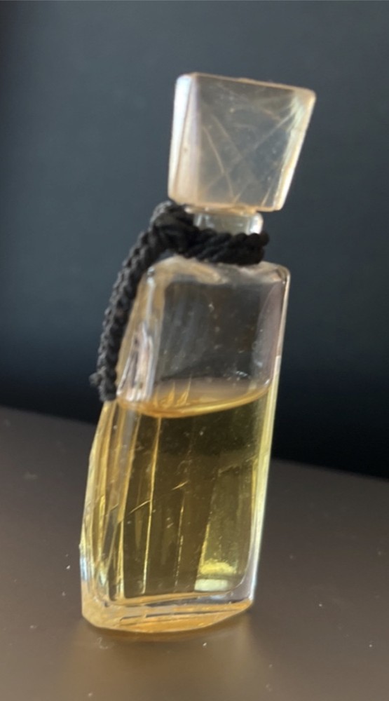 miniature perfume bottle half full - mystery scent no marks vanity decor