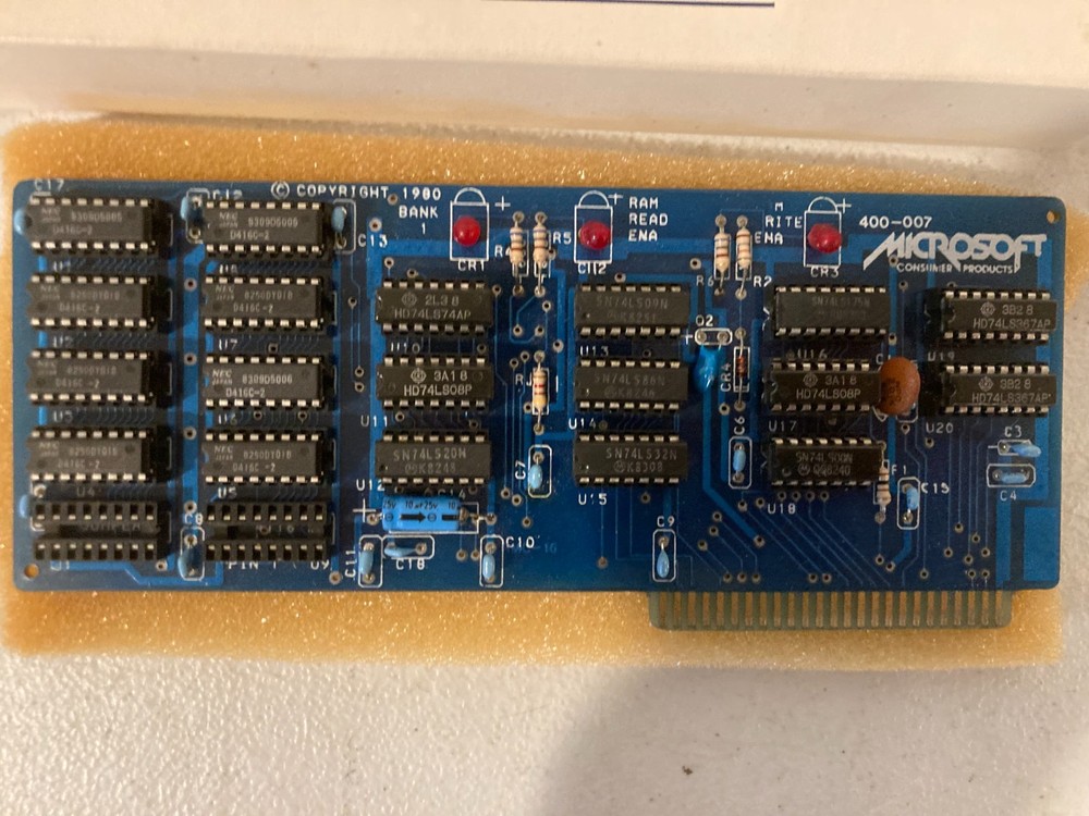 Microsoft E-003 Ram Card & Apple II, II Plus (+), APL B Printer interface card