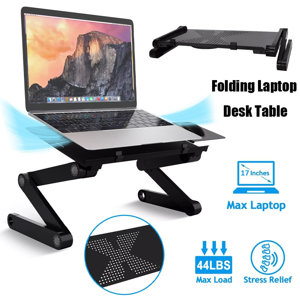 360° Adjustable Laptop Table Stand Lap Sofa Bed Tray Foldable PC Notebook Desk