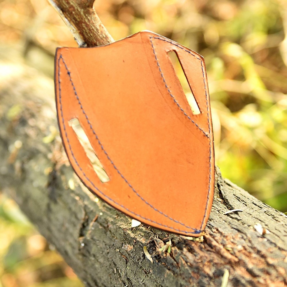 USA EDC Pancake Folding Blade & Fixed Blade Multi-Tool Leather Knife Sheath