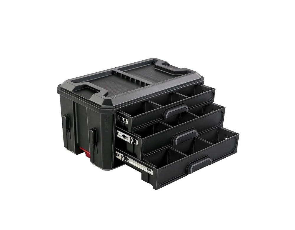 Hyper Tough 3 Drawer Tool Box Hyper Stack Storage Organizer