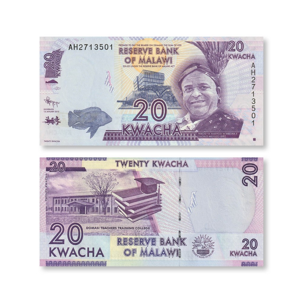 Malawi 20 Kwacha, 2012, B150a, P57a, UNC
