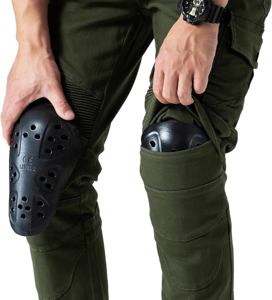 CTBQiTom CE Armor Level 2 Knee Protector Pads for Motorcycle Pants Replacement