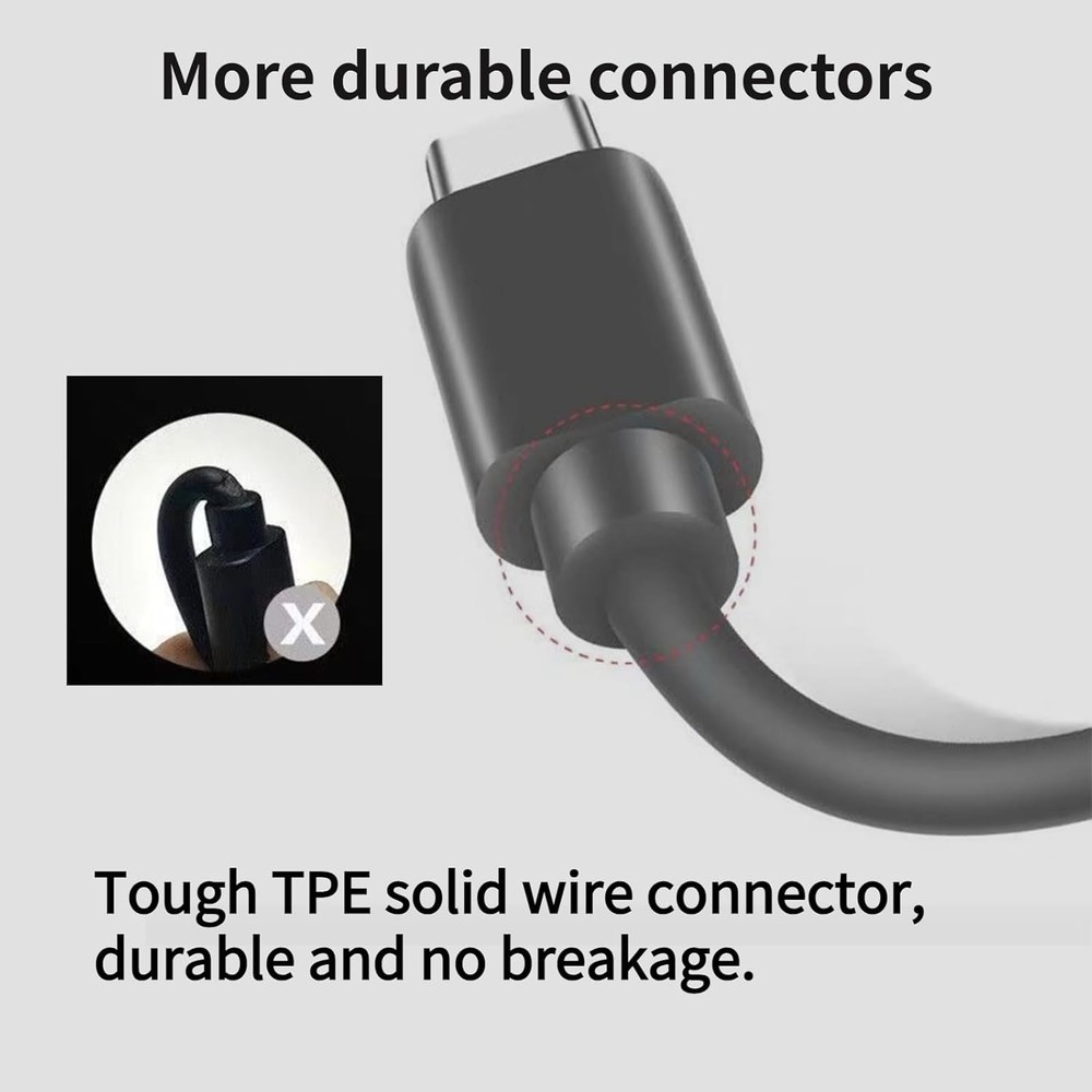 2-Pack USB C Cable Type C Compatible with Ray-Ban | Meta Smart Glasses...