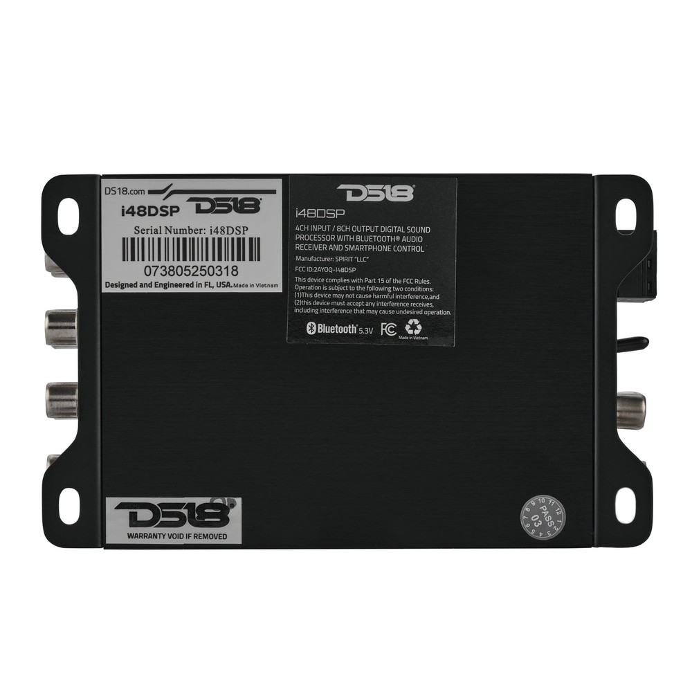 DS18 4-Input / 8-Output Digital Sound Processor with Bluetooth and App Control