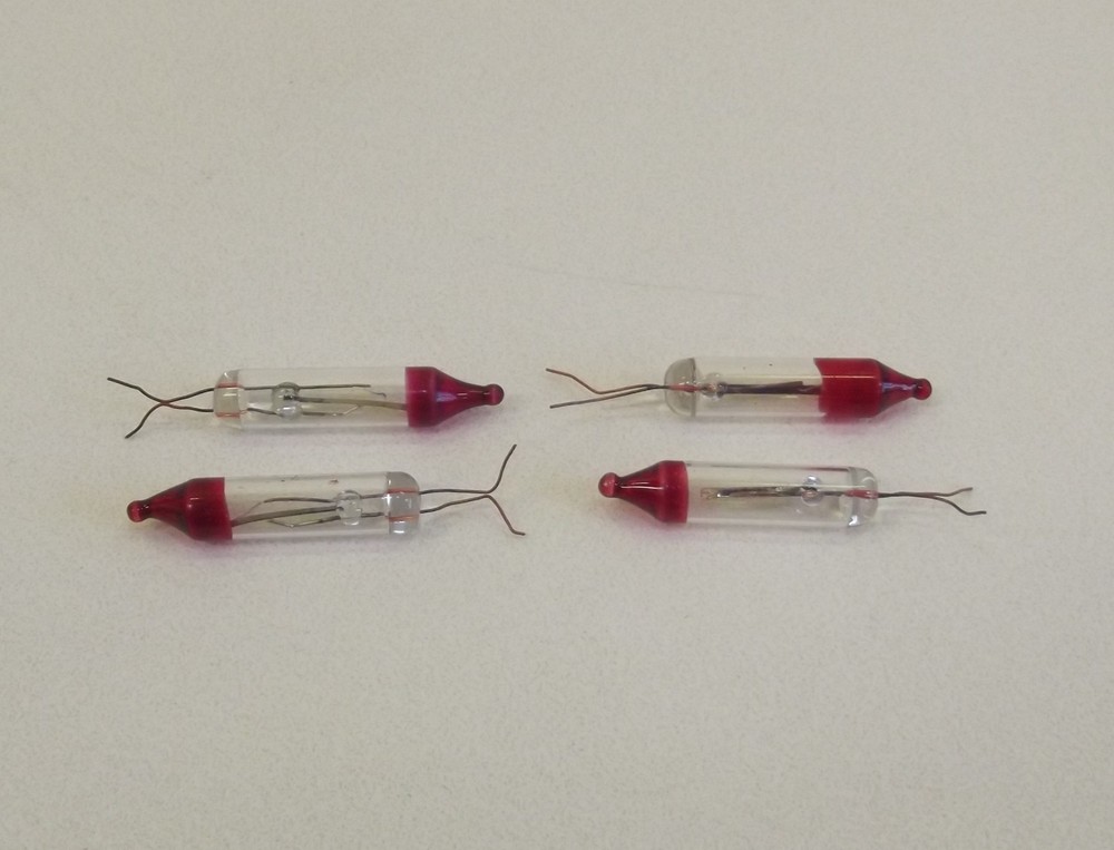 4 BARE Mini Bulb Flashers Christmas Tree Lights Replacement Bulbs 2.5 V .425