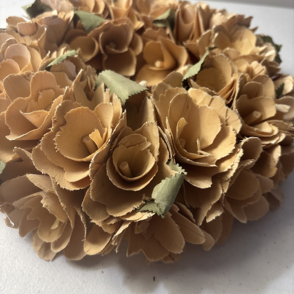 Wood Chip Rose Wreath