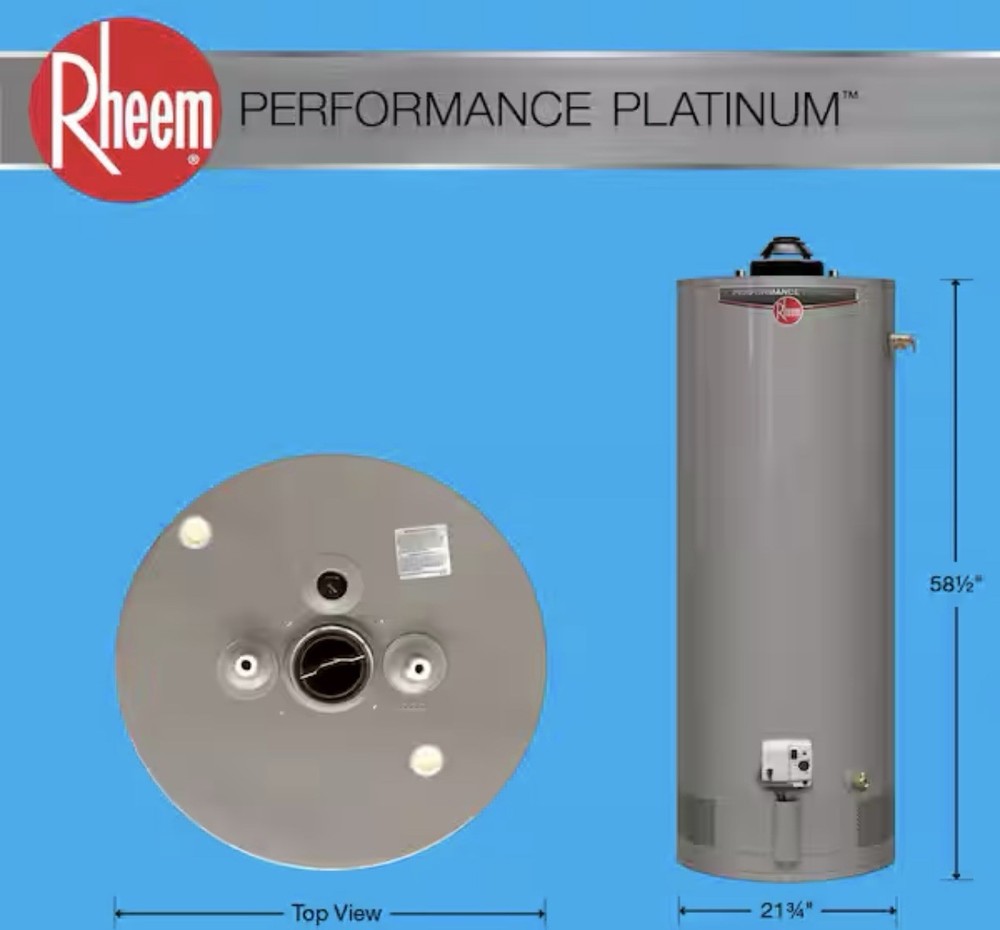 Rheem Performance Platinum 50 Gal 40000 BTU Natural Gas Water Heater