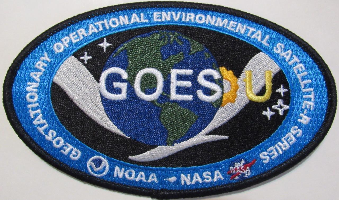 GOES-U NOAA-NASA PATCH SPACE MISSION GEOSTATIONARY OPERATIONAL ENVIRONMENT SAT.