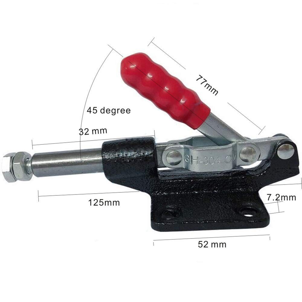 KangTeer Push Pull Toggle Clamp, 500Lbs Holding Capacity 32mm 304C, Silver