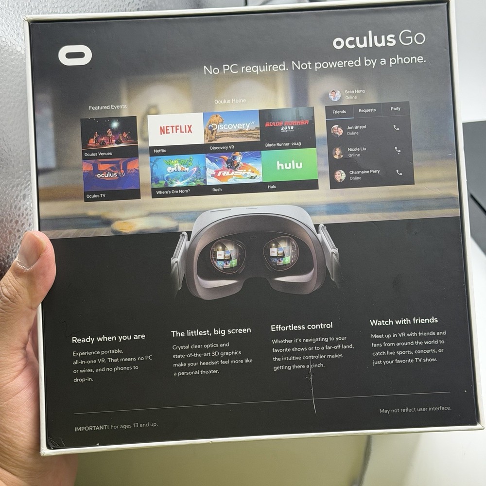 Oculus Go Virtual Reality Headset 32GB Standalone VR Headset Complete In Box